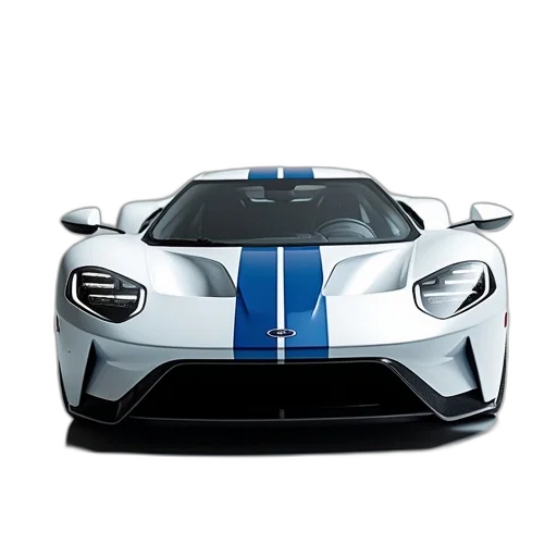 car, white, ford, stripes transparent PNG cut-out