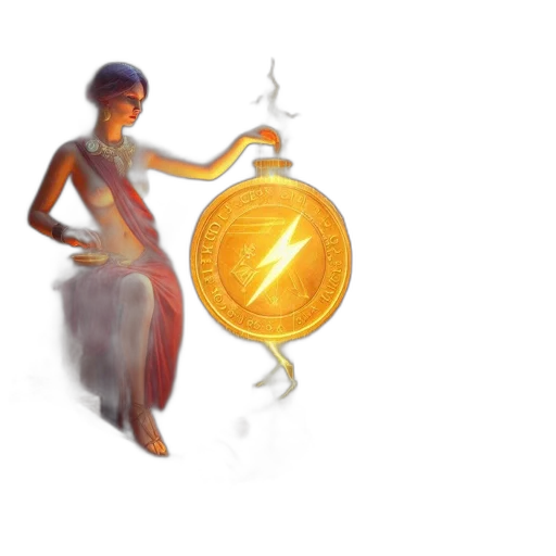 jewelry, staff, dress, concept art, 3d render, fantasy art, pixel art, fire transparent PNG cut-out