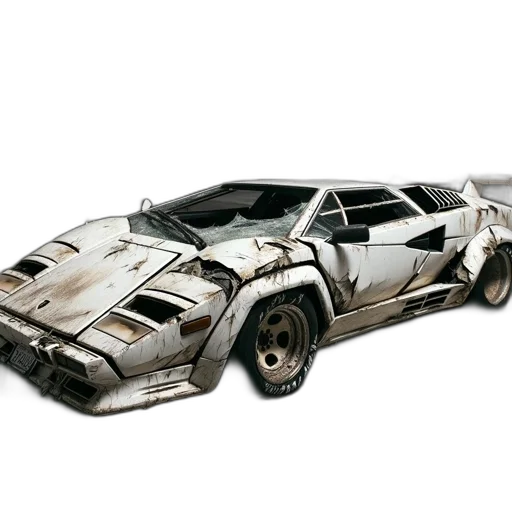 car, weapon, 3d render, concept art, photorealistic, comic book art, old, dirty transparent PNG cut-out