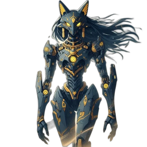 robot, mask, creature, animal, concept art, fantasy art, cyberpunk, comic book art transparent PNG cut-out