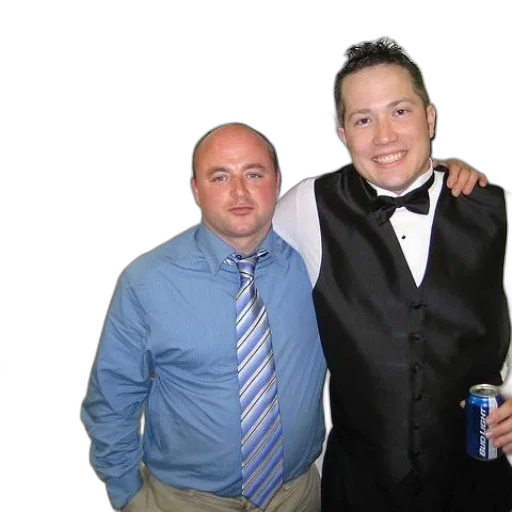 staff, jacket, two, men transparent PNG cut-out