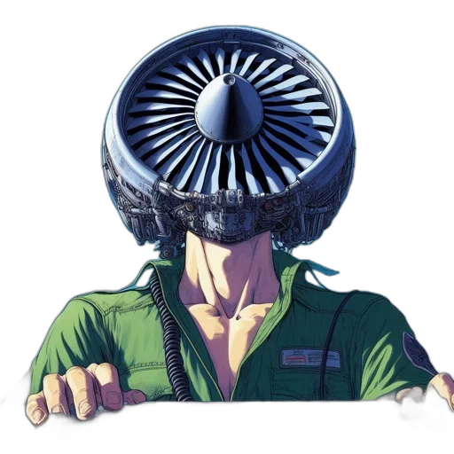 mask, robot, face, hat, concept art, vaporwave, anime, cyberpunk transparent PNG cut-out