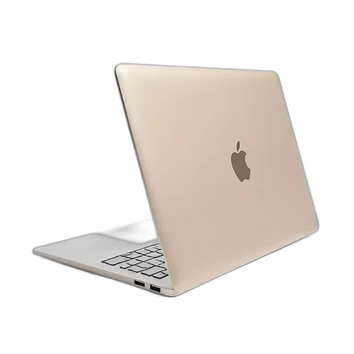 3d render, laptop, white, keyboard, beige, cover, open, background transparent PNG cut-out