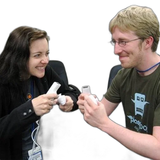 staff, jewelry, weapon, robot, two, people, playing, wii transparent PNG cut-out