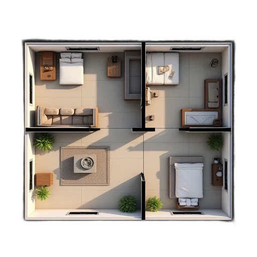 building, furniture, 3d render, concept art transparent PNG cut-out