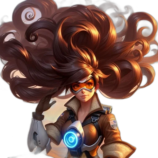 hair, staff, robot, face, concept art, fantasy art, comic book art, cyberpunk transparent PNG cut-out