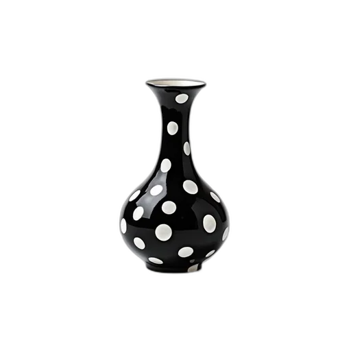 bottle, jewelry, 3d render, monochrome, black, white, polka, dot transparent PNG cut-out