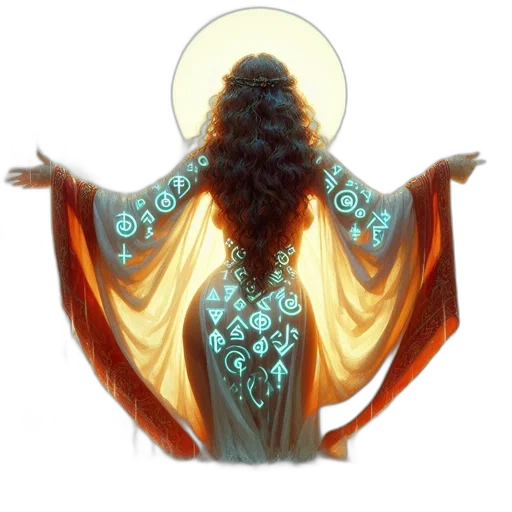 dress, crown, jewelry, fantasy art, concept art, woman, stands, mystical transparent PNG cut-out