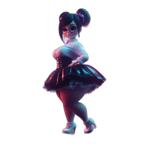 dress, shoes, creature, robot, concept art, 3d render, anime, pixel art transparent PNG cut-out