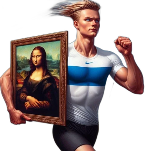hair, face, photorealistic, oil painting, pixel art, comic book art, muscular, runner transparent PNG cut-out