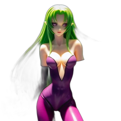 dress, concept art, anime, fantasy art, pixel art, green, neon, animated transparent PNG cut-out