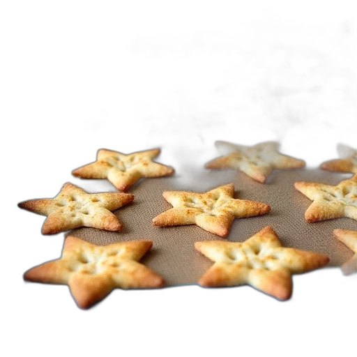 food, 3d render, photorealistic, baking, sheet, blue, silicone, mat transparent PNG cut-out