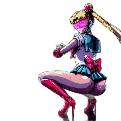 robot, creature, dragon, weapon, concept art, cyberpunk, pixel art, vaporwave transparent PNG cut-out