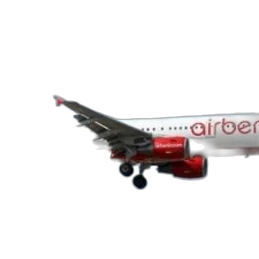 3d render, air, berlin, airplane, captured, flight, against, clear transparent PNG cut-out
