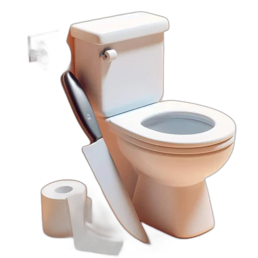 staff, furniture, bathroom, contains, toilet, paper, unconventional, knife transparent PNG cut-out