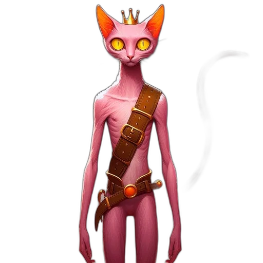staff, mask, concept art, fantasy art, pixel art, 3d render, anthropomorphic, pink transparent PNG cut-out