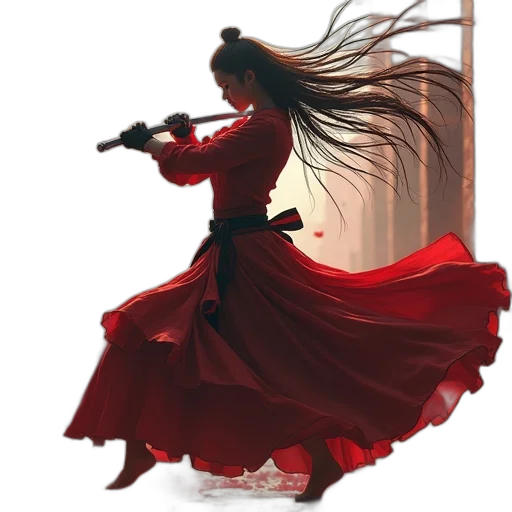 dress, staff, weapon, concept art transparent PNG cut-out
