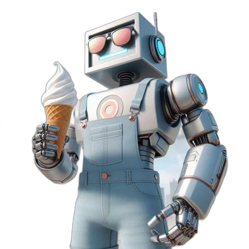 robot, staff, weapon, concept art, 3d render, vaporwave, pixel art, outer space transparent PNG cut-out