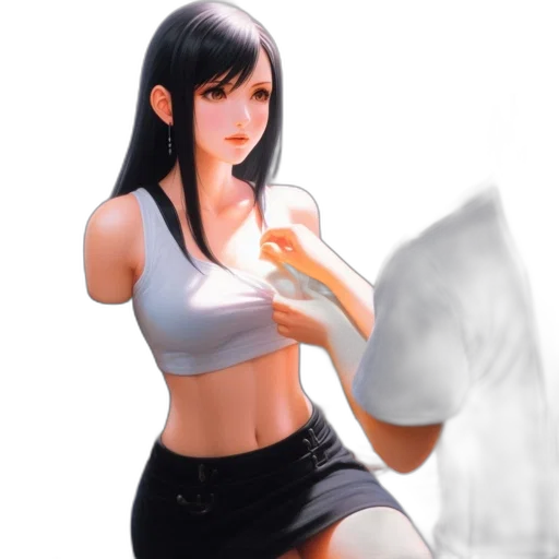 weapon, robot, dress, 3d render, concept art, photorealistic, anime, monochrome transparent PNG cut-out