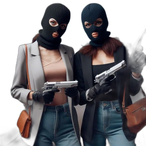 mask, weapon, jacket, concept art, 3d render, photorealistic, comic book art, two transparent PNG cut-out