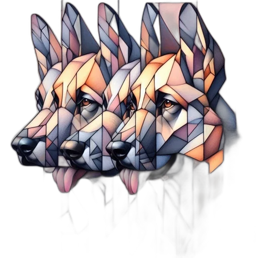 mask, face, crown, animal, fantasy art, concept art, watercolor, pixel art transparent PNG cut-out