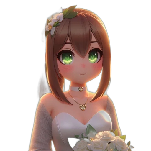 dress, robot, crown, face, 3d render, anime, concept art, pixel art transparent PNG cut-out