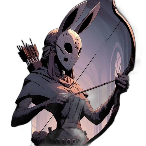 mask, crown, sword, creature, concept art, comic book art, fantasy art, pixel art transparent PNG cut-out