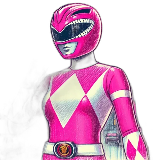 robot, mask, staff, jacket, concept art, comic book art, vaporwave, 3d render transparent PNG cut-out
