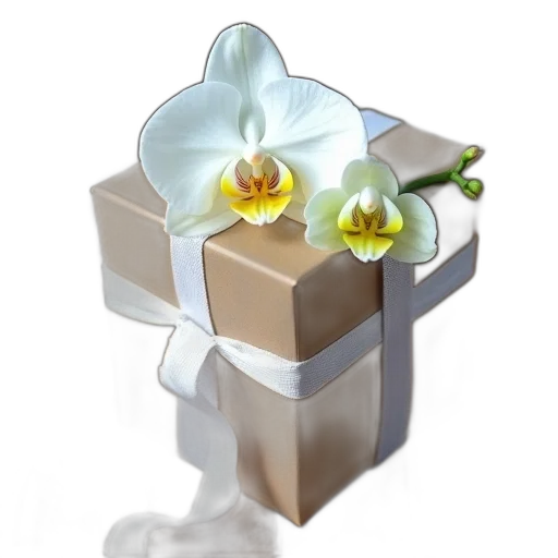 jewelry, flower, crown, photorealistic, 3d render, brown, cardboard, box transparent PNG cut-out