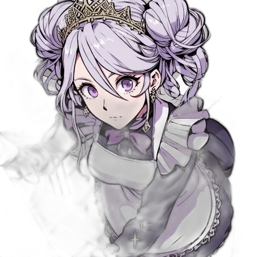 crown, dress, staff, flower transparent PNG cut-out