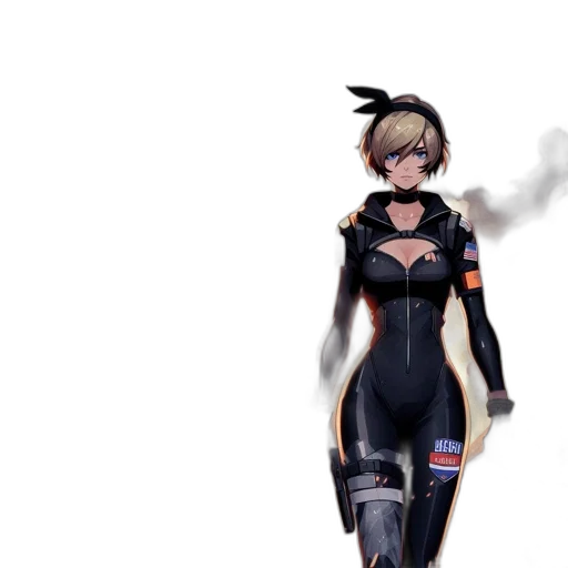 dress, robot, staff, weapon, concept art, anime, cyberpunk, pixel art transparent PNG cut-out