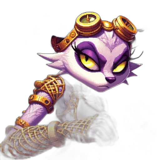 staff, fantasy art, concept art, pixel art, 3d render, animated, feline, character transparent PNG cut-out