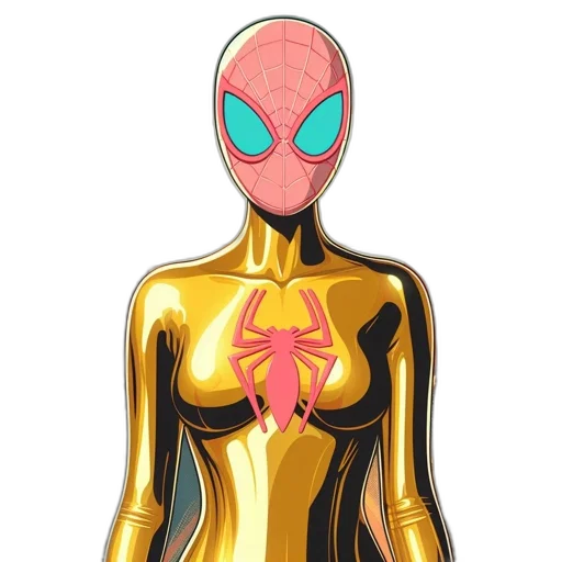 mask, jewelry, robot, concept art, 3d render, comic book art, cartoon, golden transparent PNG cut-out