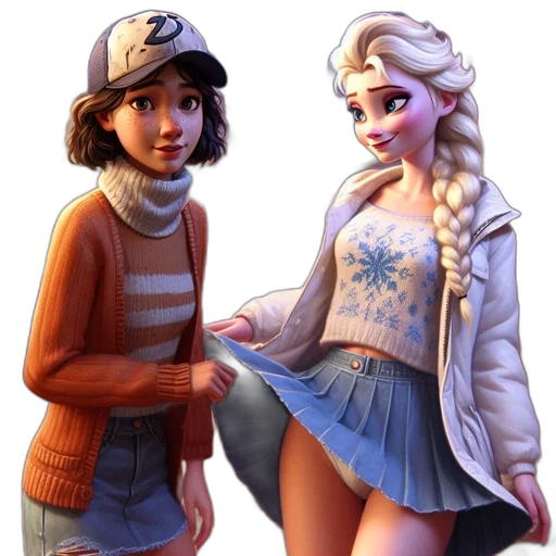 jacket, hat, concept art, fantasy art, 3d render, comic book art, snow, fire transparent PNG cut-out