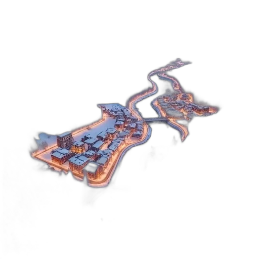 jewelry, crown, 3d render, concept art, aerial, view, snowy, landscape transparent PNG cut-out