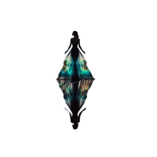 jewelry, crown, umbrella, dress, concept art, pixel art, 3d render, fantasy art transparent PNG cut-out