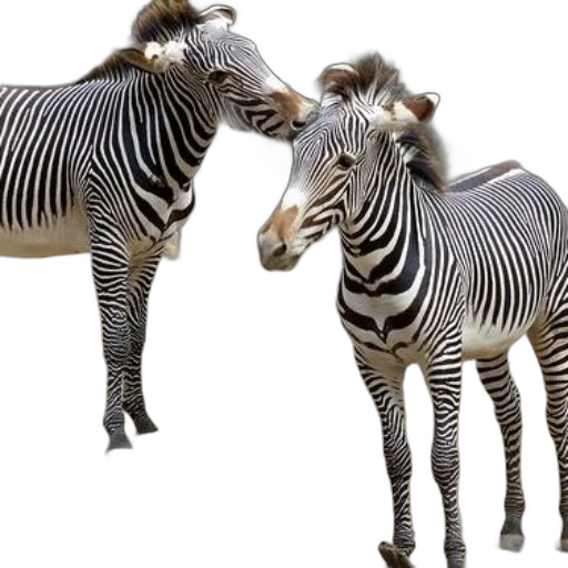 animal, creature, 3d render, photorealistic, concept art, monochrome, two, zebras transparent PNG cut-out