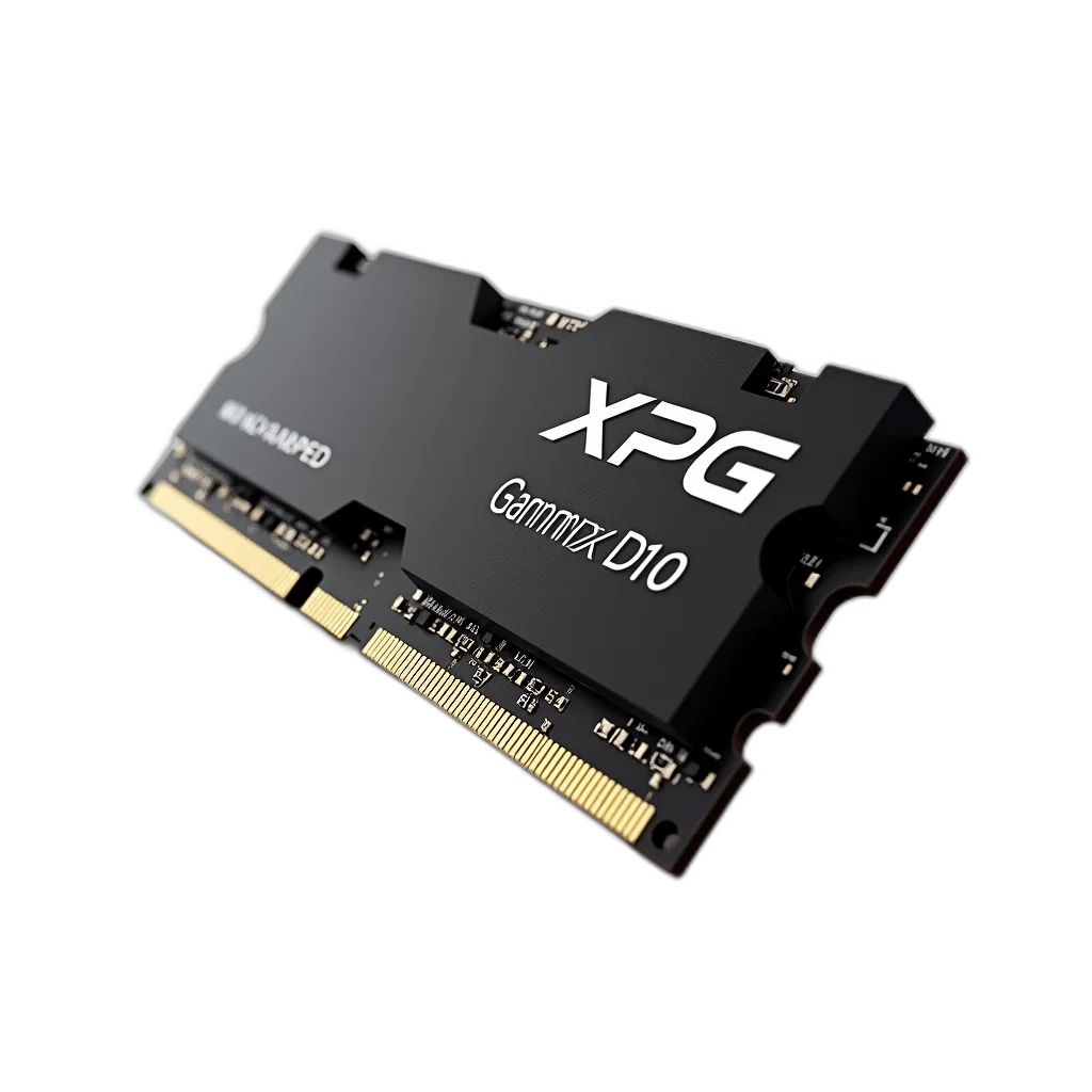 3d render, close-up, image, black, xpg, gammix, d10, memory transparent PNG cut-out