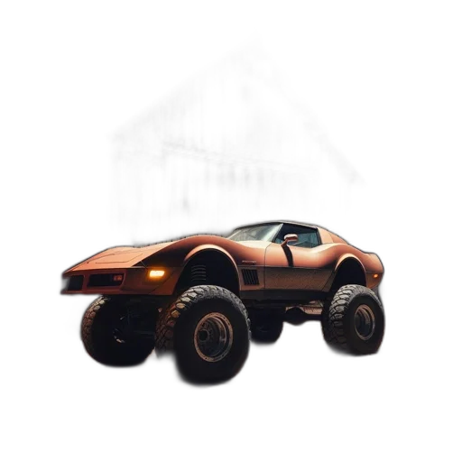 car, robot, weapon, 3d render, concept art, photorealistic, pixel art, earth tones transparent PNG cut-out