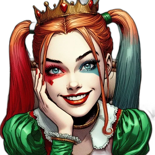 crown, face, jewelry, comic book art, cartoon, fantasy art, concept art, portrait transparent PNG cut-out