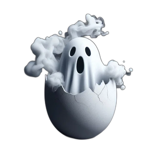 mask, face, creature, concept art, 3d render, photorealistic, fog, spectral transparent PNG cut-out