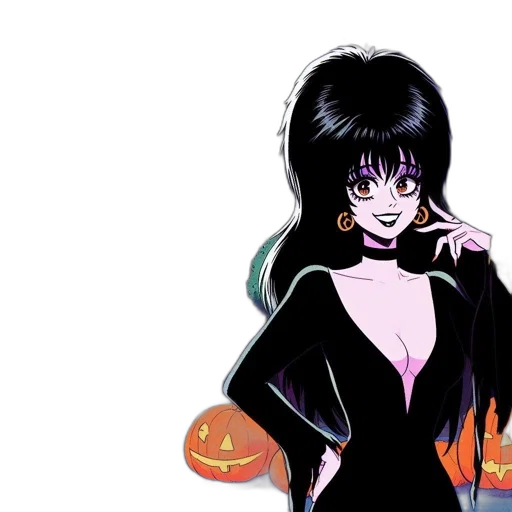 cartoon, concept art, comic book art, anime, dark, during, halloween, gothic transparent PNG cut-out