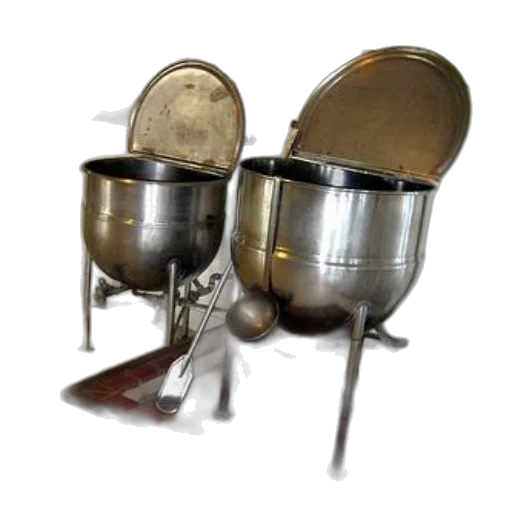 jewelry, furniture, 3d render, two, large, metal, pots, sit transparent PNG cut-out