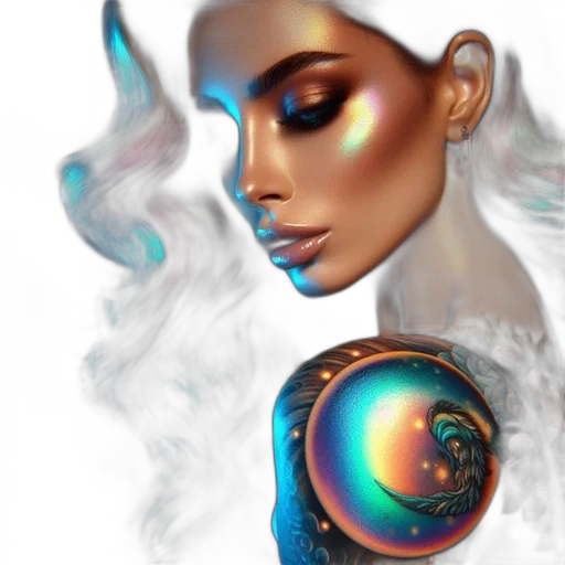 jewelry, mask, face, fantasy art, concept art, photorealistic, 3d render, outer space transparent PNG cut-out