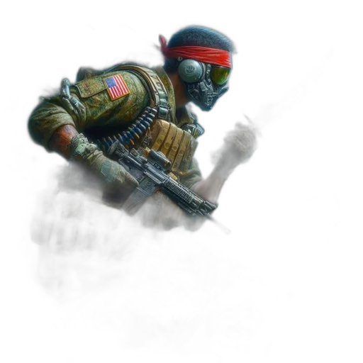 weapon, robot, creature, mask, concept art, pixel art, 3d render, fantasy art transparent PNG cut-out