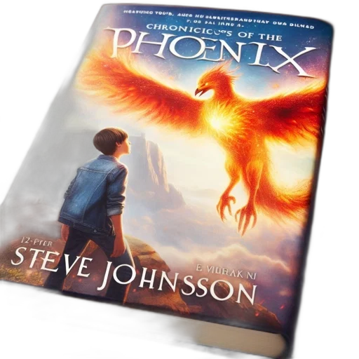 book, cover, phoenix, rises, amid, ash, while, boy transparent PNG cut-out