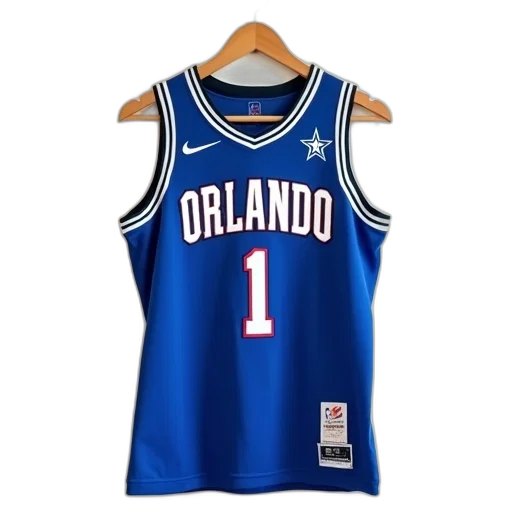 blue, nba, jersey, number, word, orlando, front, hanging transparent PNG cut-out