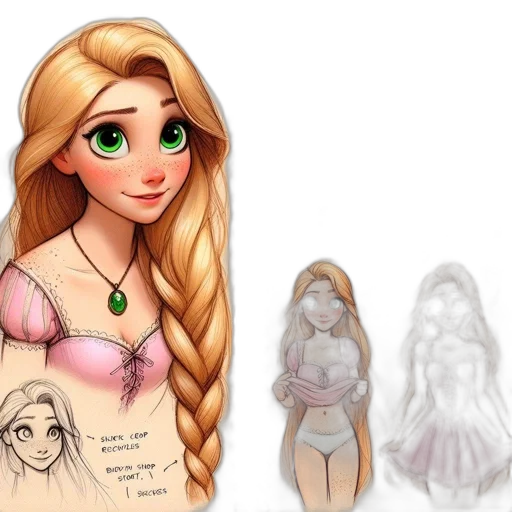 dress, concept art, fantasy art, 3d render, cartoon, pastel, collection, sketches transparent PNG cut-out