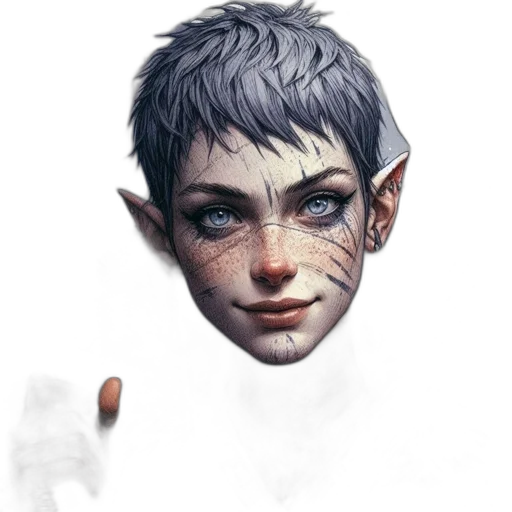 face, creature, staff, mask, fantasy art, concept art, photorealistic, watercolor transparent PNG cut-out