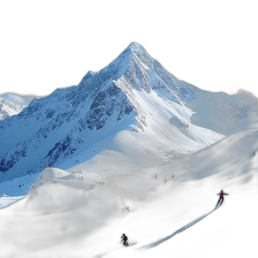 concept art, photorealistic, 3d render, watercolor, snow, fog, snowy, mountain transparent PNG cut-out